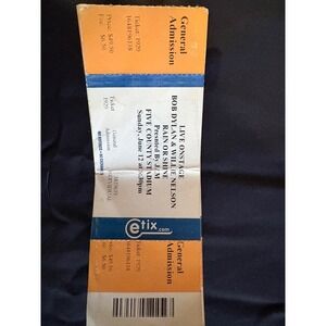 2 Bob Dylan Willie Nelson Concert Ticket Stubs Five County Stadium June Vintage